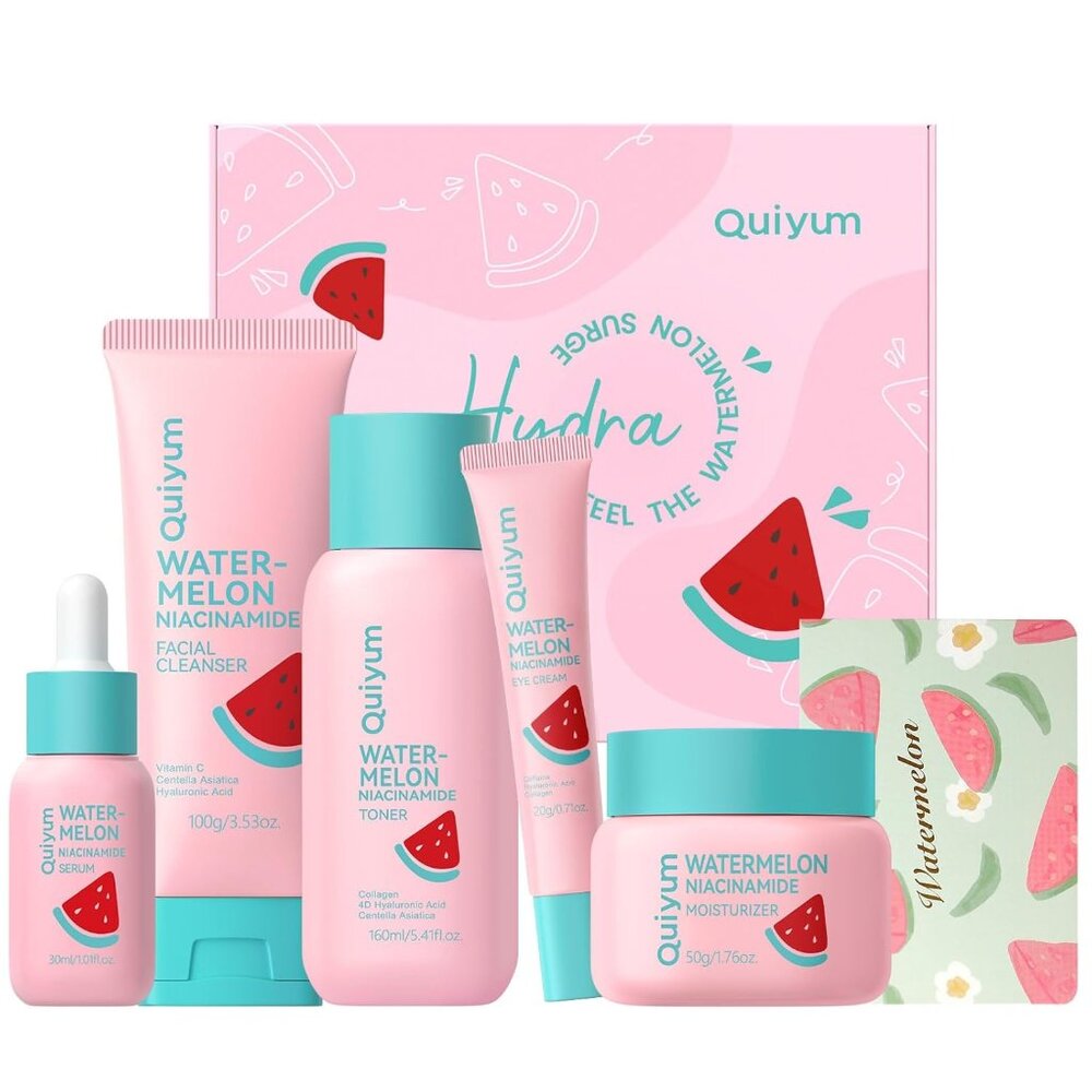 5PCS Watermelon Niacinamide Skin Care Set Watermelon Extract Gentle Moisturizing